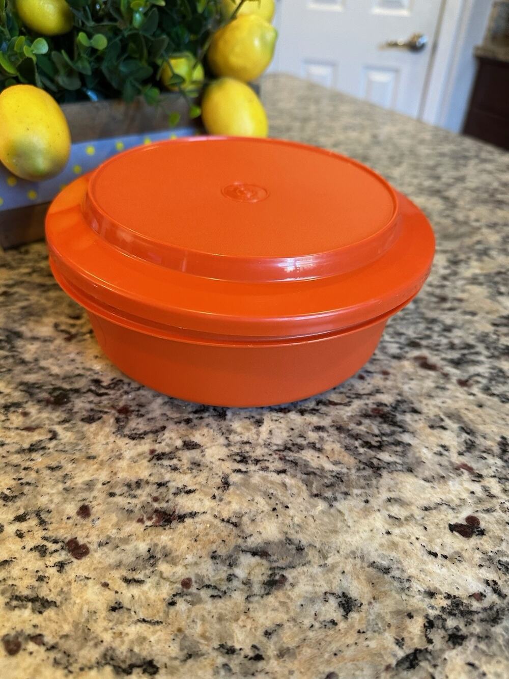 Vintage Orange Tupperware Seal & Serve 1346 Bowl & Lid Only